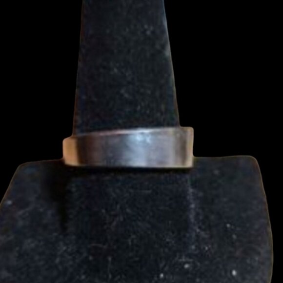 Boho Granny's Tea Spoon Ring Hand Tooled Size 8.5 - Picture 2 of 3